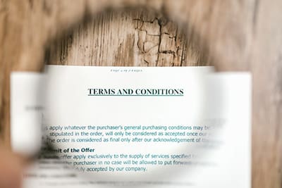 agreement terms and conditions form
