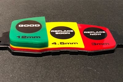 Car brake wear thickness