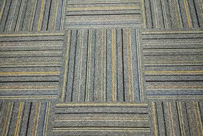 Striped carpet tile flooring