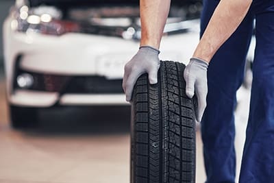 changing car tire