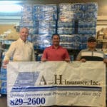 Bottled water donation