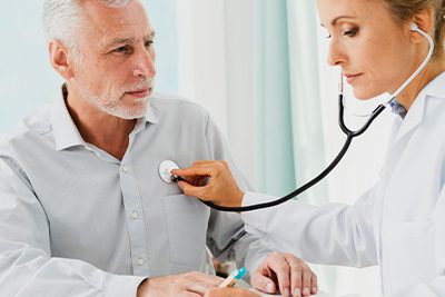 Senior preventative care doctors visit