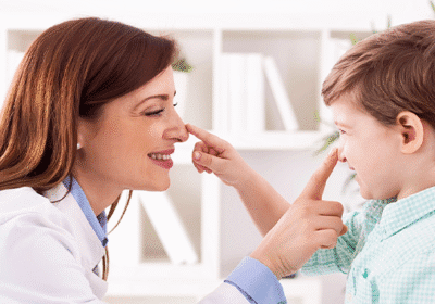 Doctor with a child