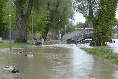 flooded road