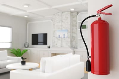 Fire extinguisher in home