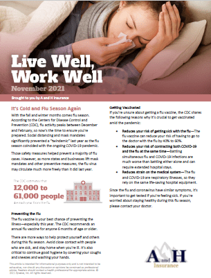 Live Well November flu season