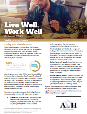 live well newsletter October 2021