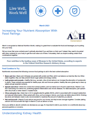 live well newsletter March 2023