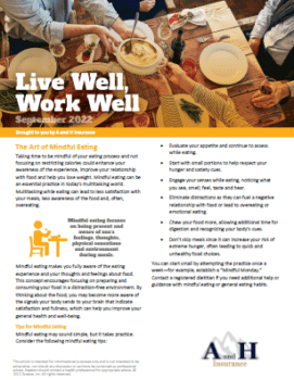 newsletter mindful eating