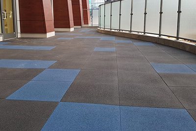 Rubber flooring at a gym