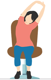 Woman doing seated stretch