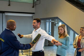 security guard with want