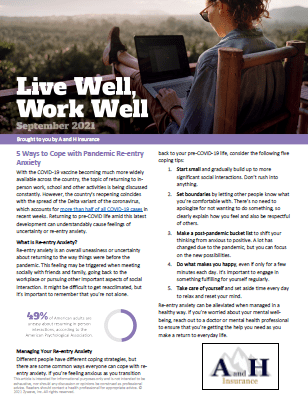 September Live Well Newsletter
