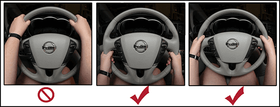steering wheel hand position