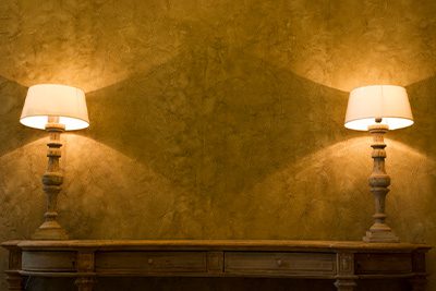 Two lamps on a table