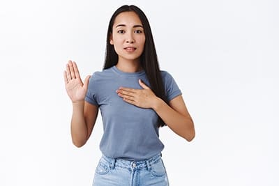 telling the truth swearing