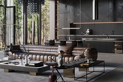 vacation home in the woods