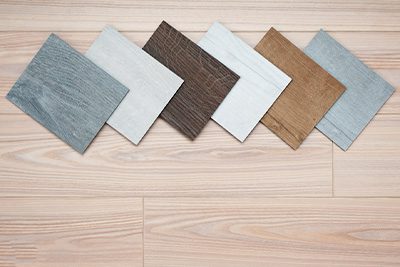 Luxury vinyl tile samples