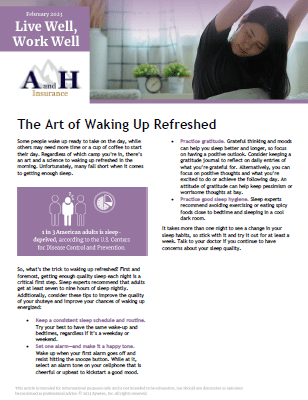 tips to wake up refreshed